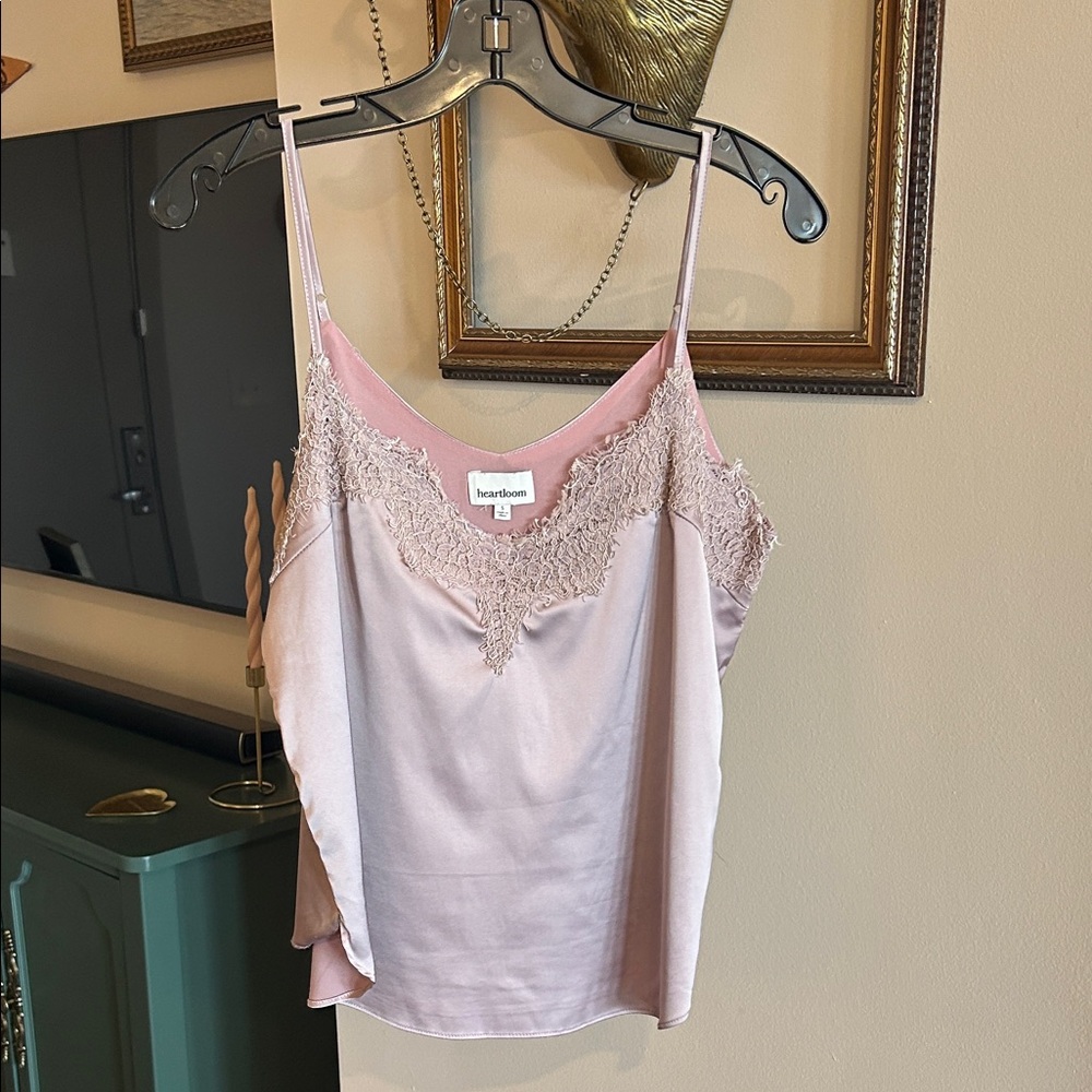 Mauve Lace Trim Cami Top